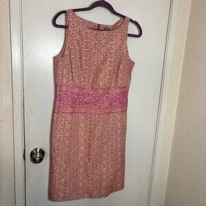 Sigrid Olson Lined Embroidered Print Dress - Size 8